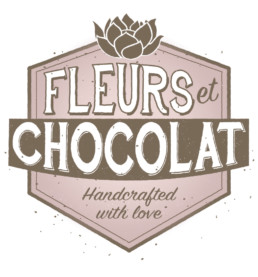logo Fleurs et Chocolat vintage logo logo-ontwerp logo fleurs logo chocolat