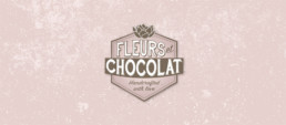 logo Fleurs et Chocolat vintage logo logo-ontwerp logo fleurs logo chocolat